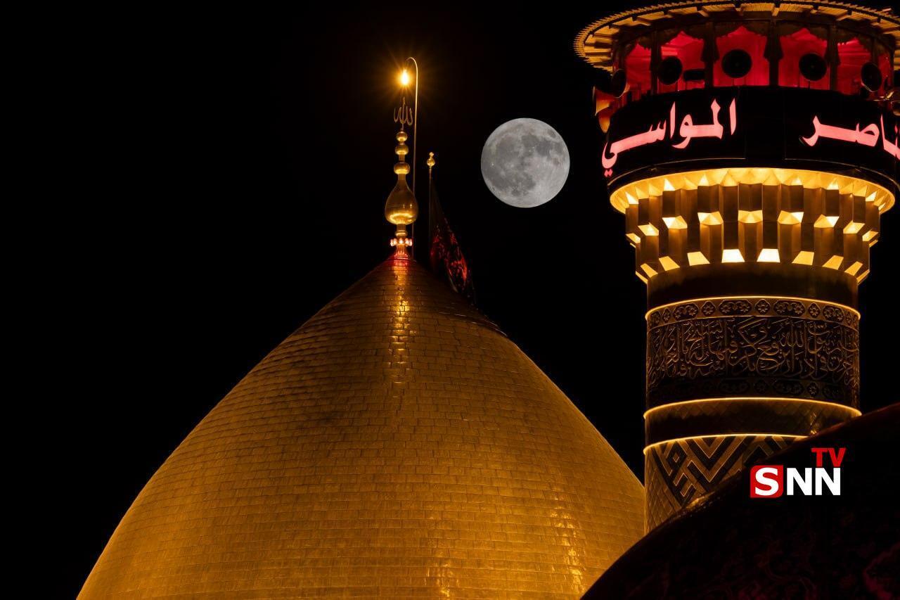 تصاویری زیبا از ماه کامل بر فراز آسمان حرم امام حسین (ع) تصاویری زیبا از ماه کامل بر فراز آسمان حرم امام حسین (ع)