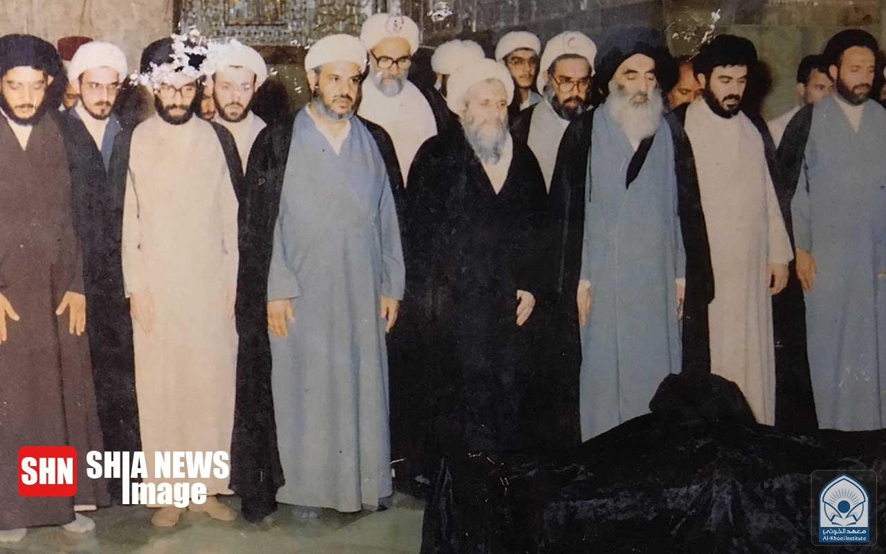 تصاویر آیت الله سیستانی و مرحوم آیت الله خویی