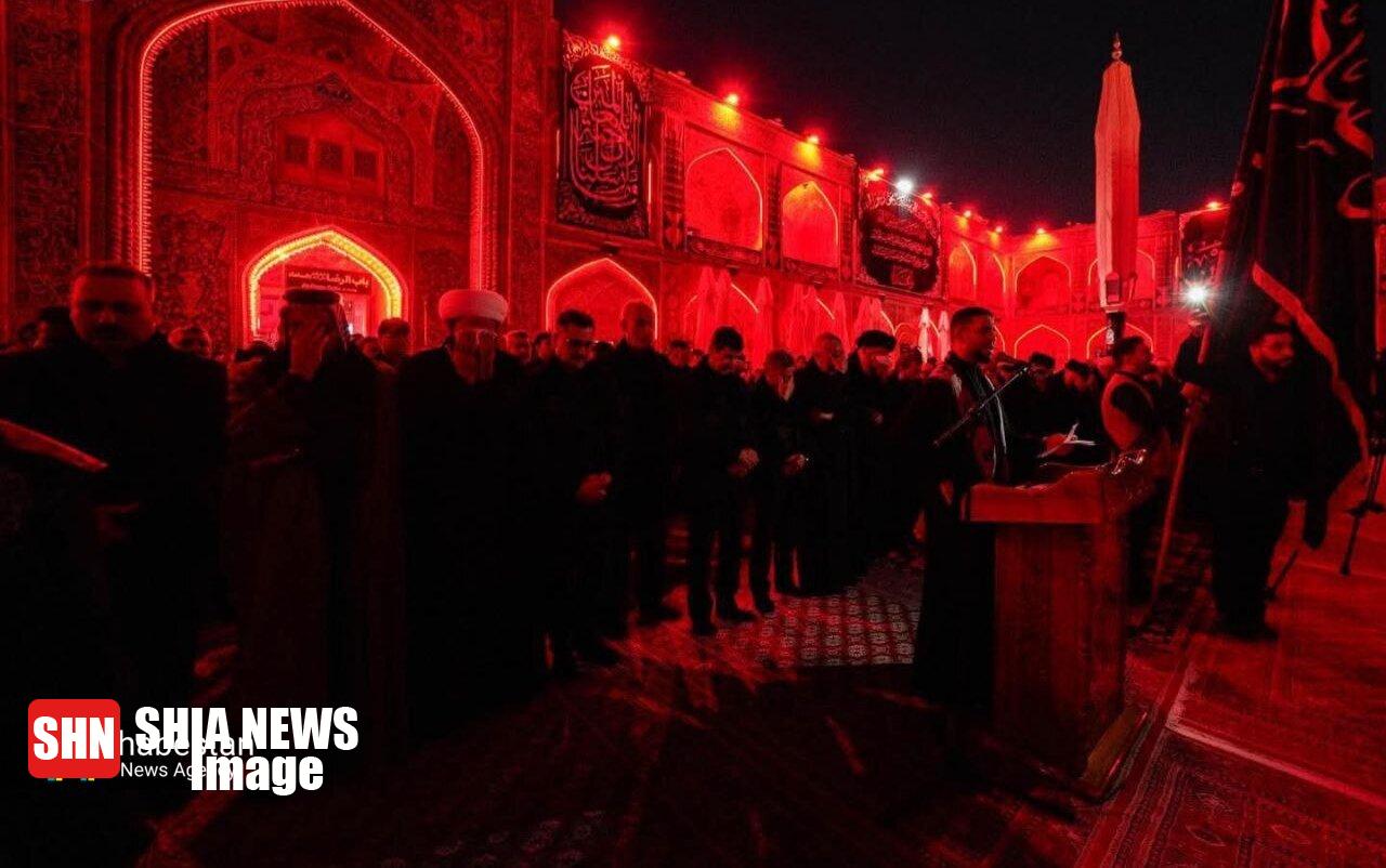 برافراشته شدن پرچم عزا در حرم امیرالمومنین(ع)