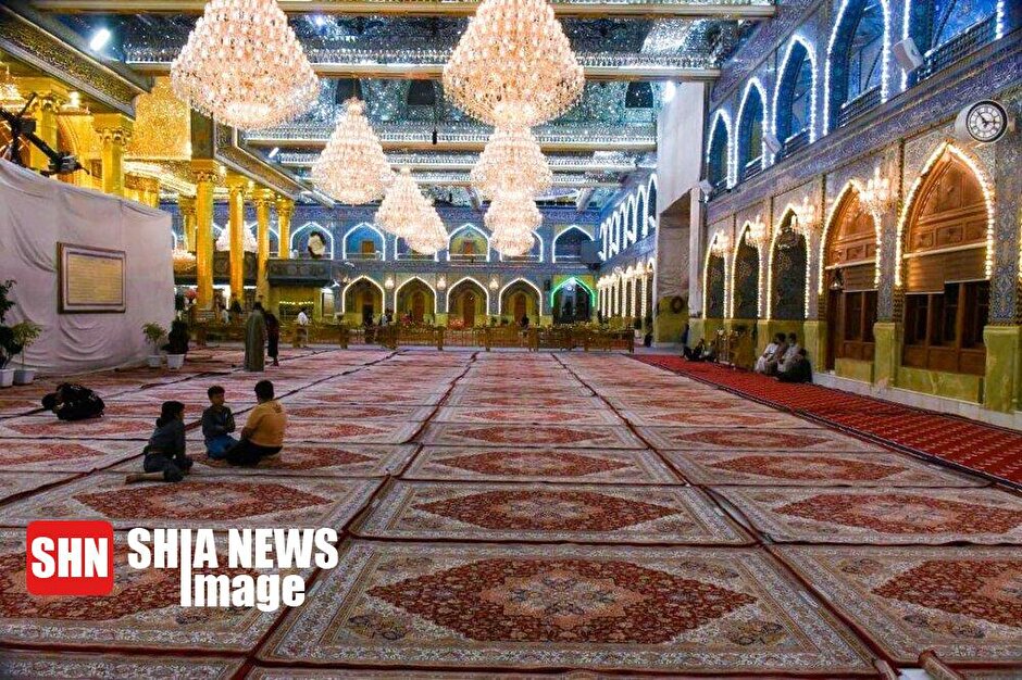 فرش‌های حرم حضرت عباس (ع) تعویض شد