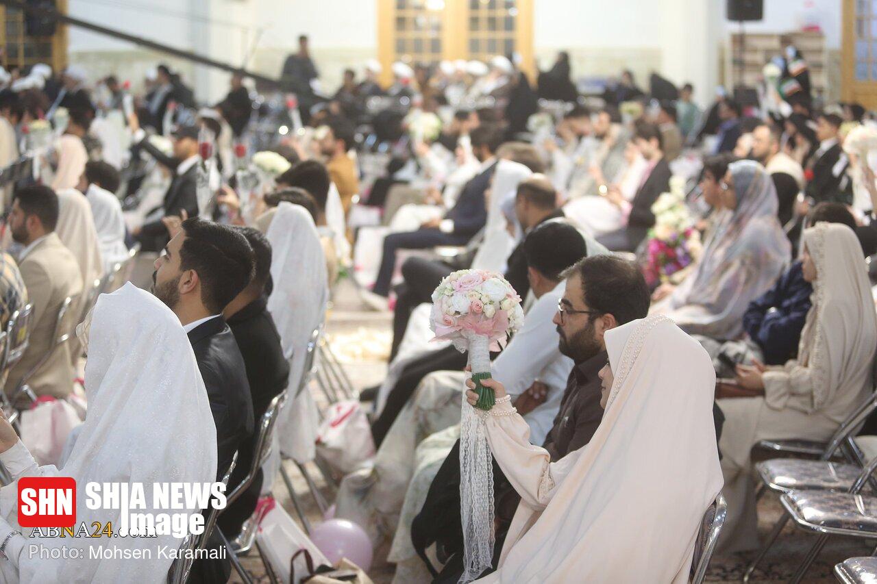 جشن بزرگ ازدواج دانشجویی در حرم حضرت فاطمه معصومه‌(س)