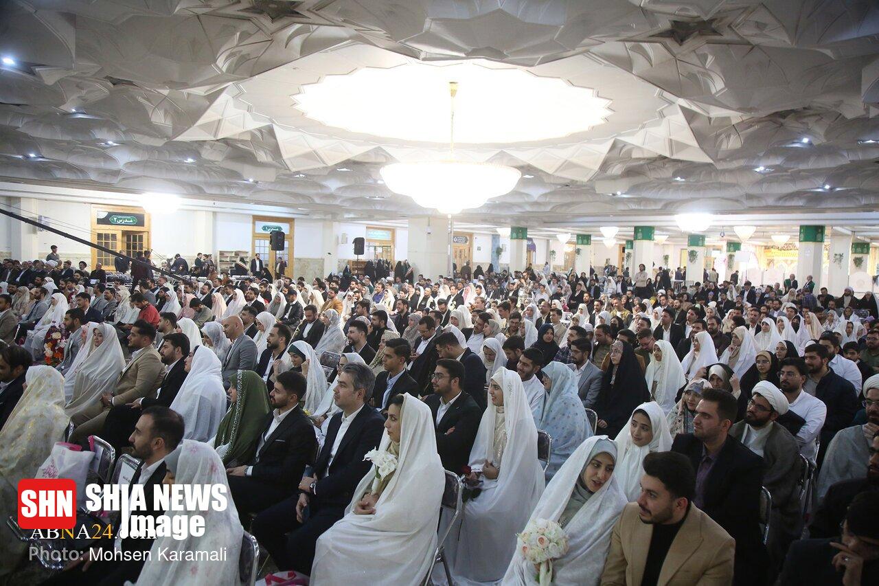 جشن بزرگ ازدواج دانشجویی در حرم حضرت فاطمه معصومه‌(س)