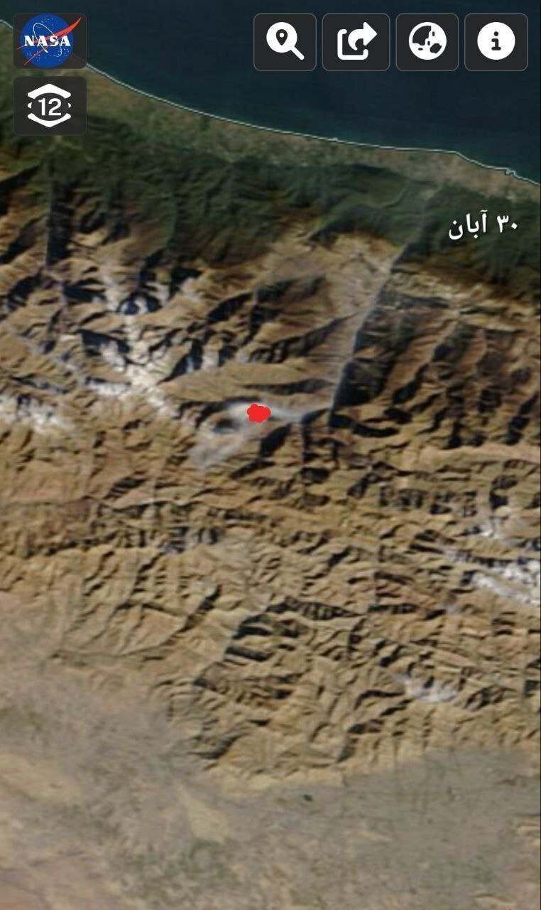 تصاویر هوایی ناسا از محل آتش سوزی جنگل الیت