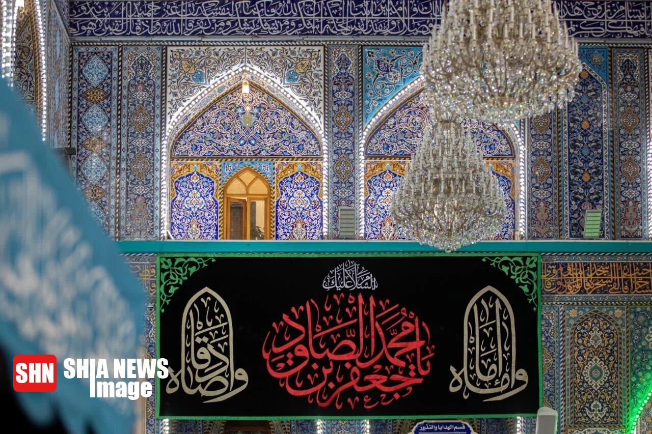 سیاه‌پوش شدن حرم امام حسین(ع) به مناسبت شهادت امام جعفر صادق(ع)