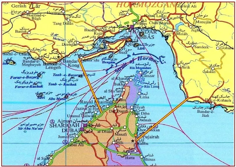  عکس/ نقشه محدوده جدید تحت کنترل ایران در تنگه هرمز