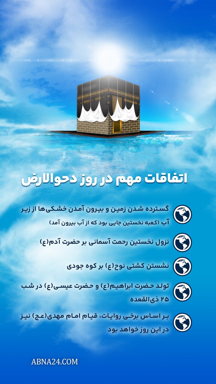 اینفوگرافی | اتفاقات مهم در روز دحوالارض اینفوگرافی | اتفاقات مهم در روز دحوالارض