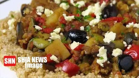 خوراک باقلا بادمجان یک غذای خوشمزه یونانی