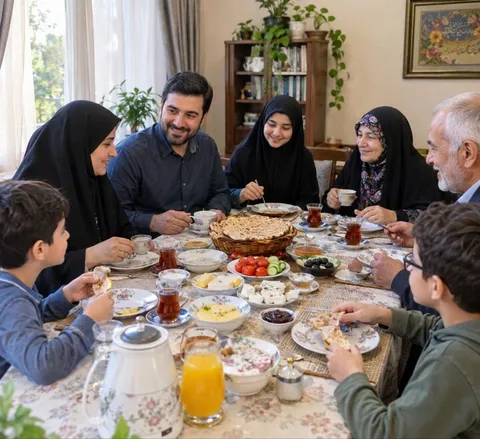 قاتلان حضور اعضای خانواده در سفره 
