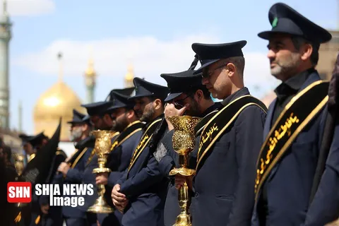 تصاویر | دسته عزای حرم حضرت معصومه(س) در سالروز شهادت امام جواد(ع)