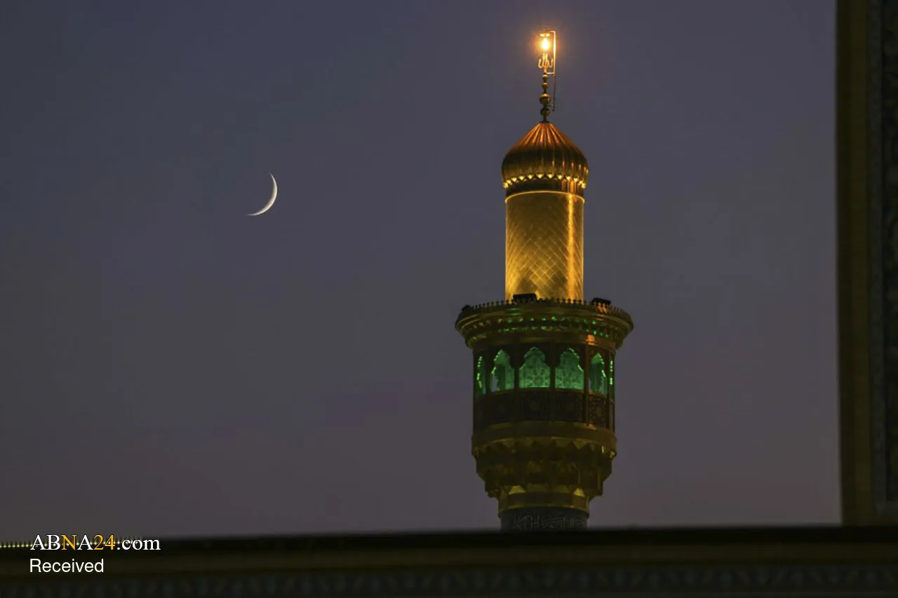 درخشش هلال ماه ربیعالاول بر فراز حرم مطهر علوی درخشش هلال ماه ربیعالاول بر فراز حرم مطهر علوی