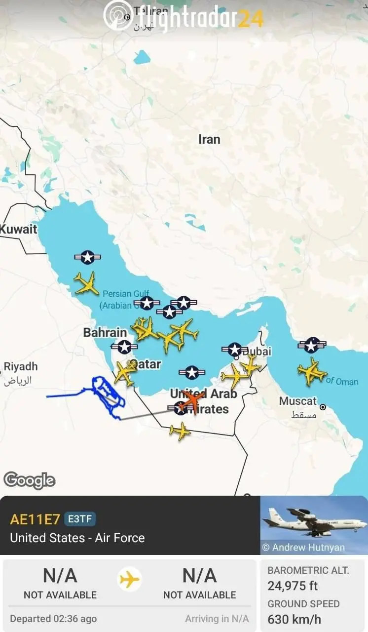 فعالیت سنگین نیروی هوایی آمریکا در خلیج فارس فعالیت سنگین نیروی هوایی آمریکا در خلیج فارس