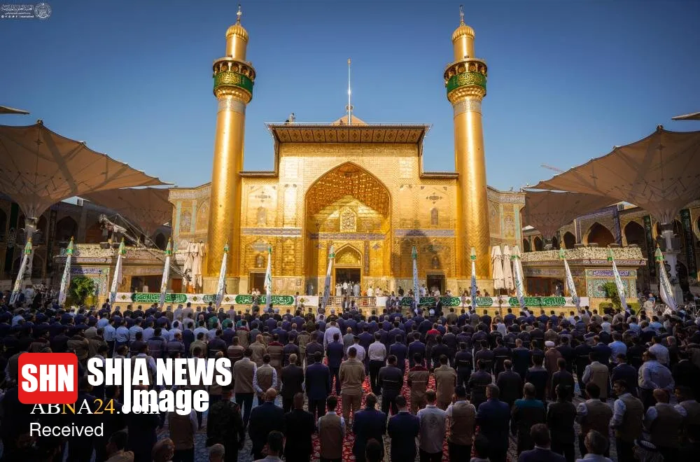 برافراشتن پرچم میلاد پیامبر اکرم(ص) در حرم امیرالمومنین(ع) برافراشتن پرچم میلاد پیامبر اکرم(ص) در حرم امیرالمومنین(ع)