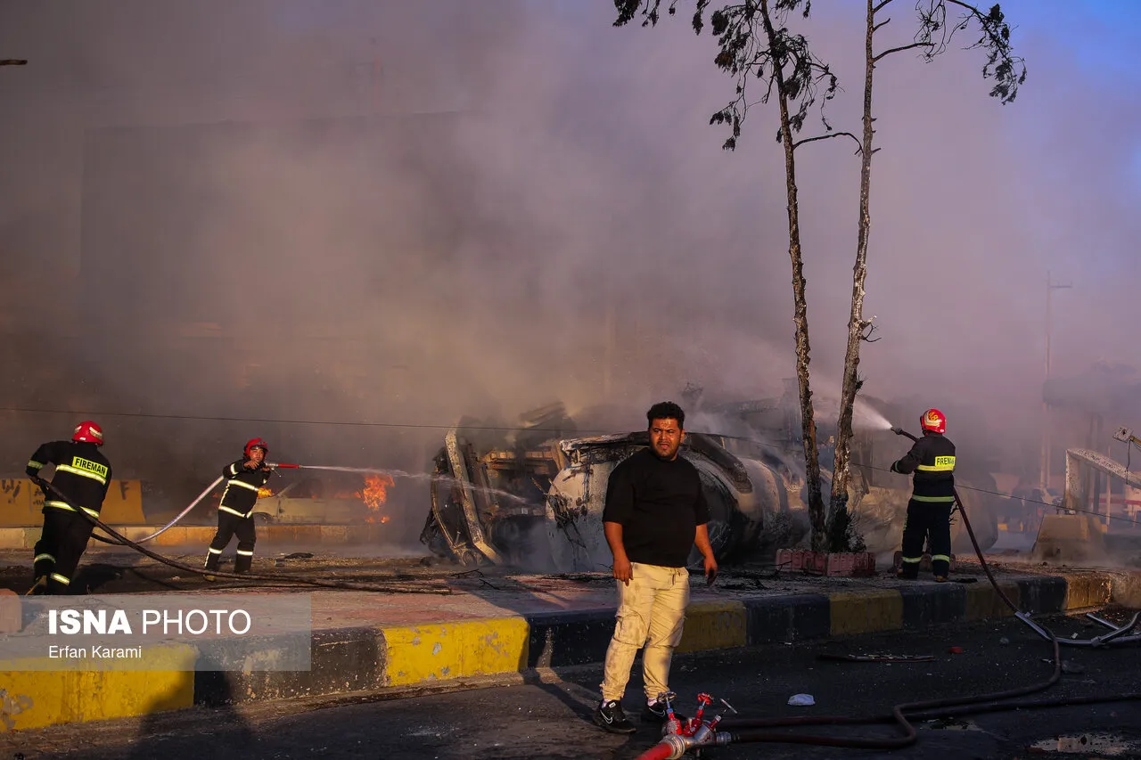 تصویری تلخ از انفجار یک دستگاه تانکر حامل سوخت