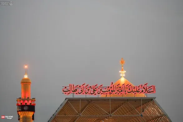 حرم مطهر امیرالمومنین (ع) در عزای شهادت حضرت زهرا(س)