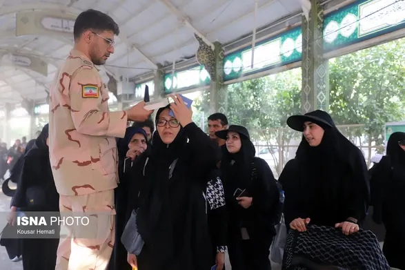 تصاویری از تردد زائران اربعین در مرز خسروی