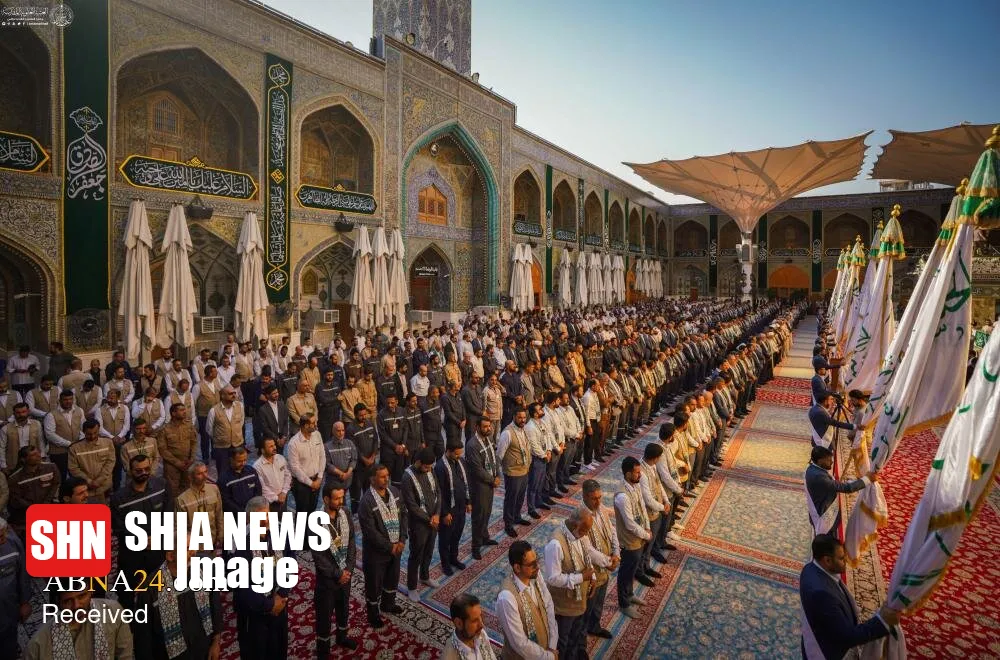 برافراشتن پرچم میلاد پیامبر اکرم(ص) در حرم امیرالمومنین(ع) برافراشتن پرچم میلاد پیامبر اکرم(ص) در حرم امیرالمومنین(ع)