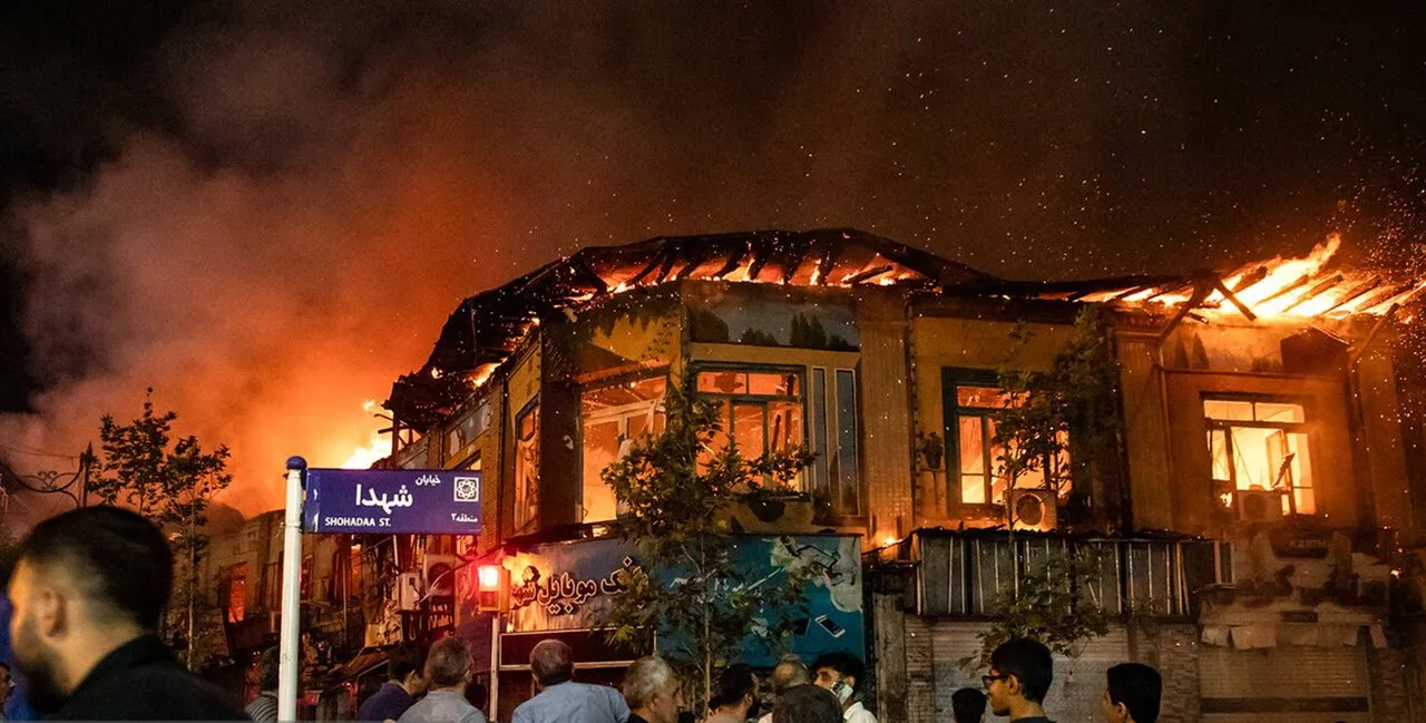 آتش سوزی بازار گرگان آتش سوزی بازار گرگان