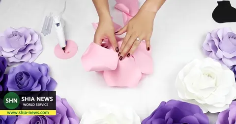 فیلم آموزشی ساخت گل کاغذی برای تزیین دکوراسیون