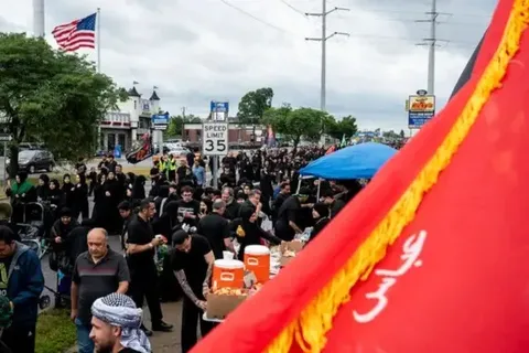 راهپیمایی هزاران نفری اربعین در دیربورن آمریکا