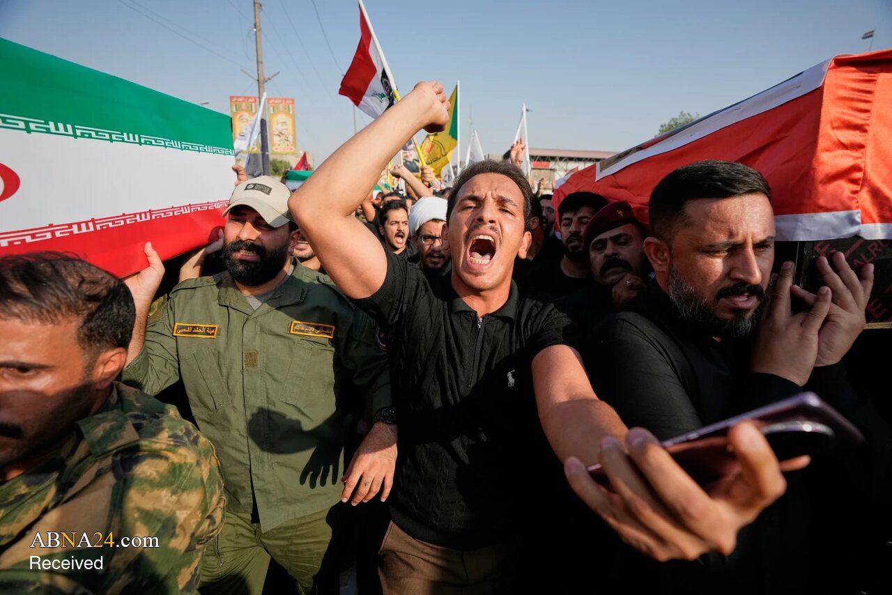 مراسم تشییع شهدای حشد الشعبی در عراق مراسم تشییع شهدای حشد الشعبی در عراق