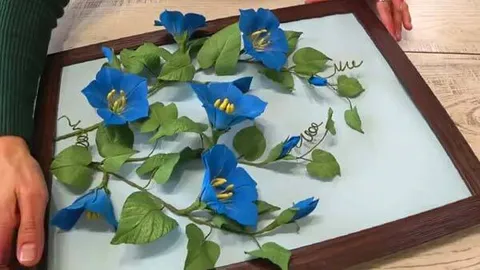 آموزش ساخت قاب گل نیلوفر بسیار زیبا با فوم
