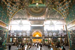 آذین بندی حرم امام حسین(ع) به مناسبت میلاد پیامبر اکرم(ص)