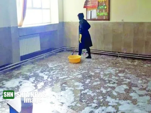 اجبار والدین به نظافت مدرسه در مشهد
