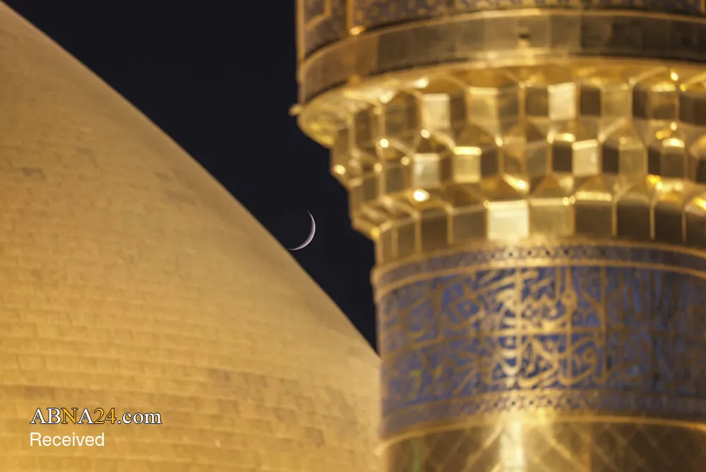درخشش هلال ماه ربیعالاول بر فراز حرم مطهر علوی درخشش هلال ماه ربیعالاول بر فراز حرم مطهر علوی