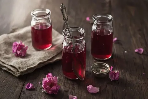 فوت و فن تهیه شربت گل محمدی خانگی