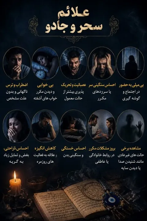 مهم ترین نشانه های سحر و چشم زخم